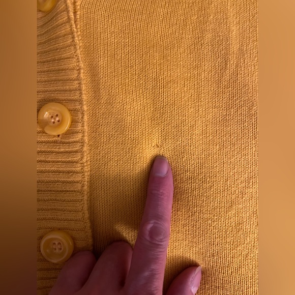 Women’s Faded Glory cufffed sleeve mustard color cardigan in size large. - Picture 6 of 9